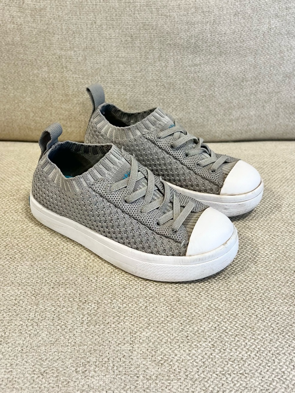 Native Jefferson Size C10 Toddler LiteKnit Heather Gray Knit Sneakers Shoes